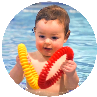 Toddler in pool